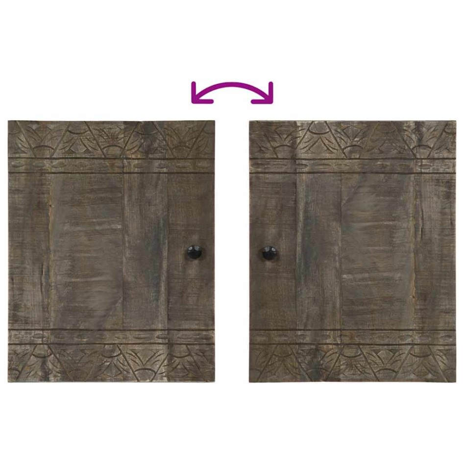 Conjunto de muebles de baño 4 piezas madera maciza de