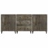 Aparadores 3 uds de madera maciza de mango gris