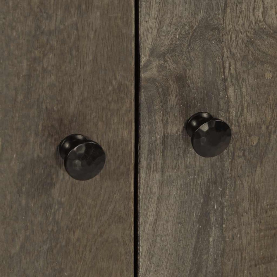 Aparadores 3 uds de madera maciza de mango gris