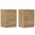 Mesitas de noche 2 uds madera roble artisan 38x35x55