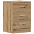Mesitas de noche 2 uds madera roble artisan 38x35x55