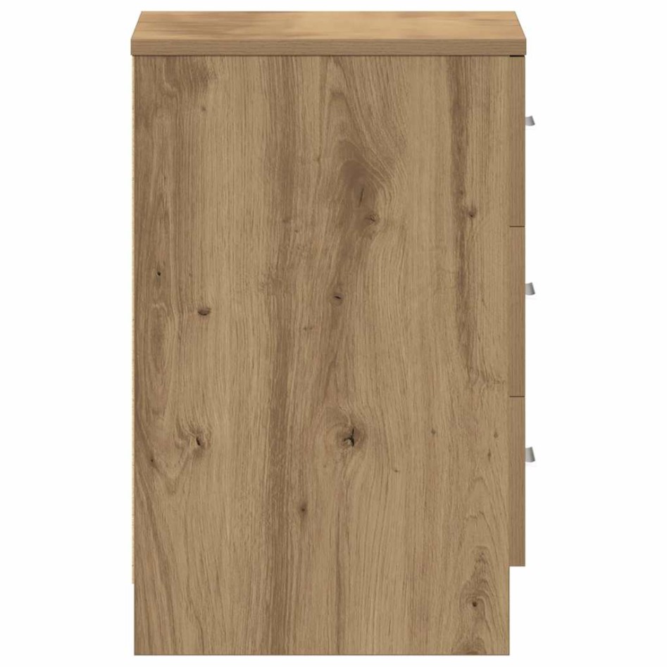 Mesitas de noche 2 uds madera roble artisan 38x35x55