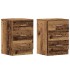 Mesitas noche 2uds madera contrachapada madera vieja
