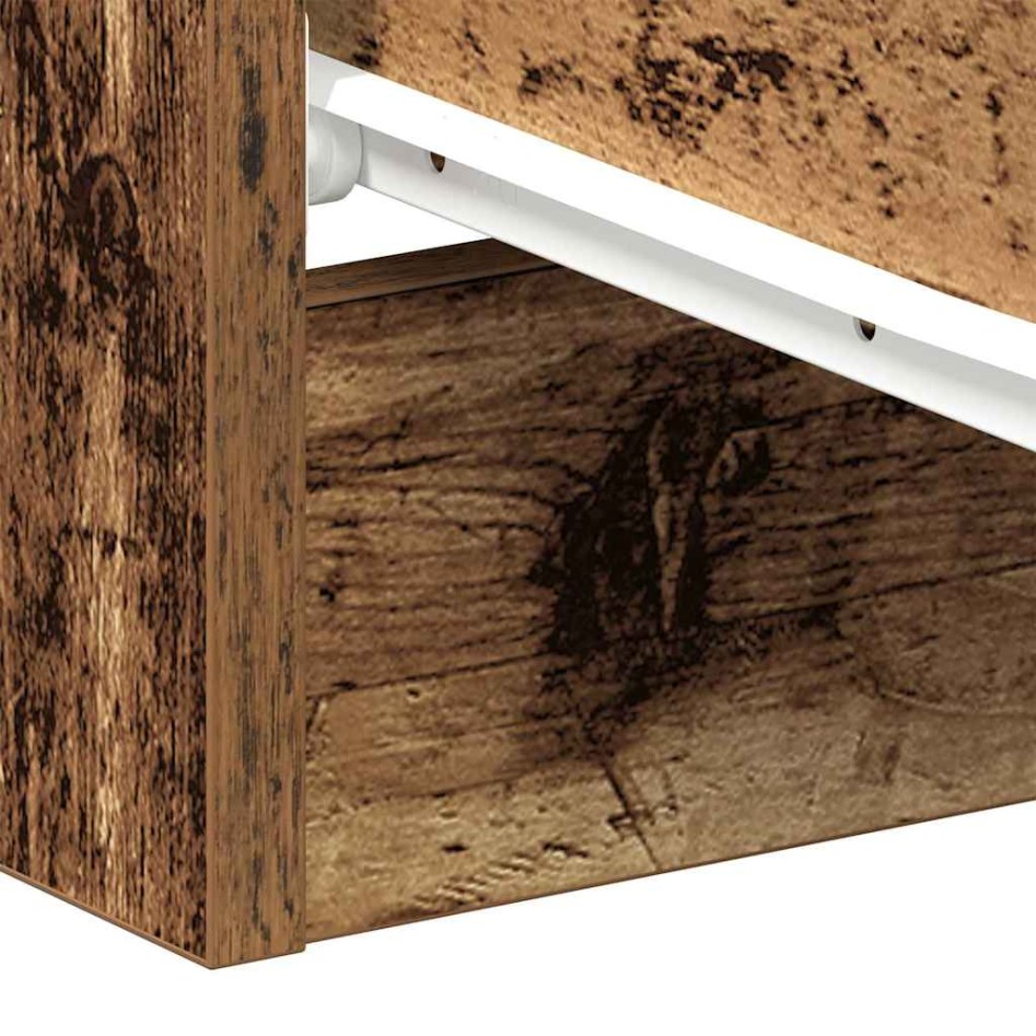 Mesitas noche 2uds madera contrachapada madera vieja