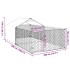 Caseta perros exterior con corral 5x2x1,5 m acero