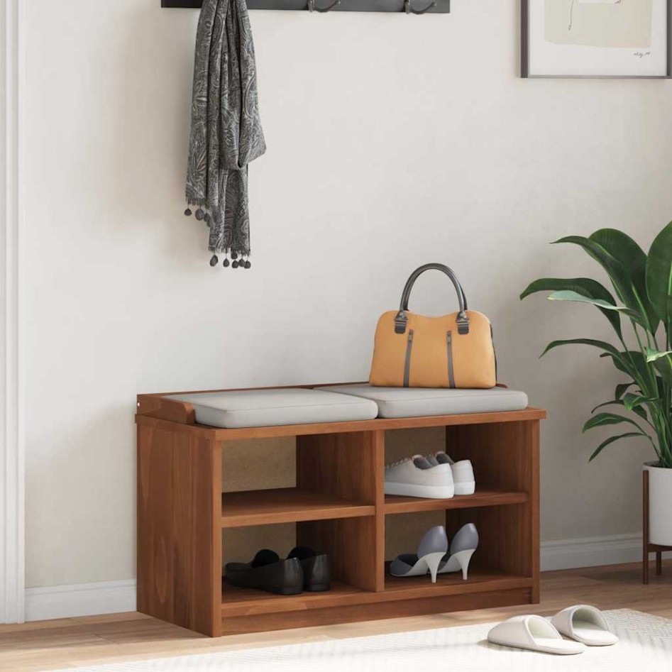 Banco de recibidor SANDNES madera maciza de pino 87x40x50