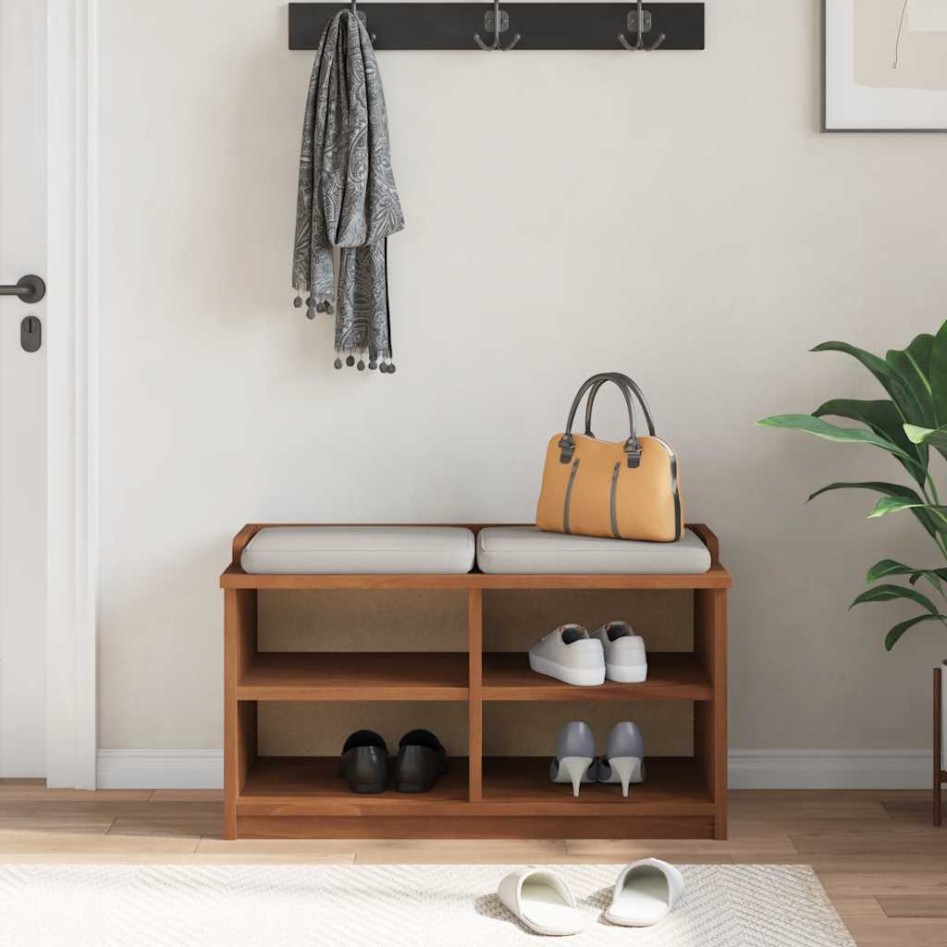 Banco de recibidor SANDNES madera maciza de pino 87x40x50