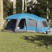 Tienda familiar con porche 9 personas impermeable azul