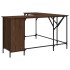 Escritorio madera de ingeniería roble marrón 141x141x75