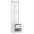 Perchero de entrada SANDENS madera pino blanco 45x40x159,5