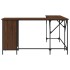 Escritorio madera de ingeniería roble marrón 141x141x75