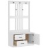 Perchero de entrada SANDENS madera pino blanco 87x40x159,5