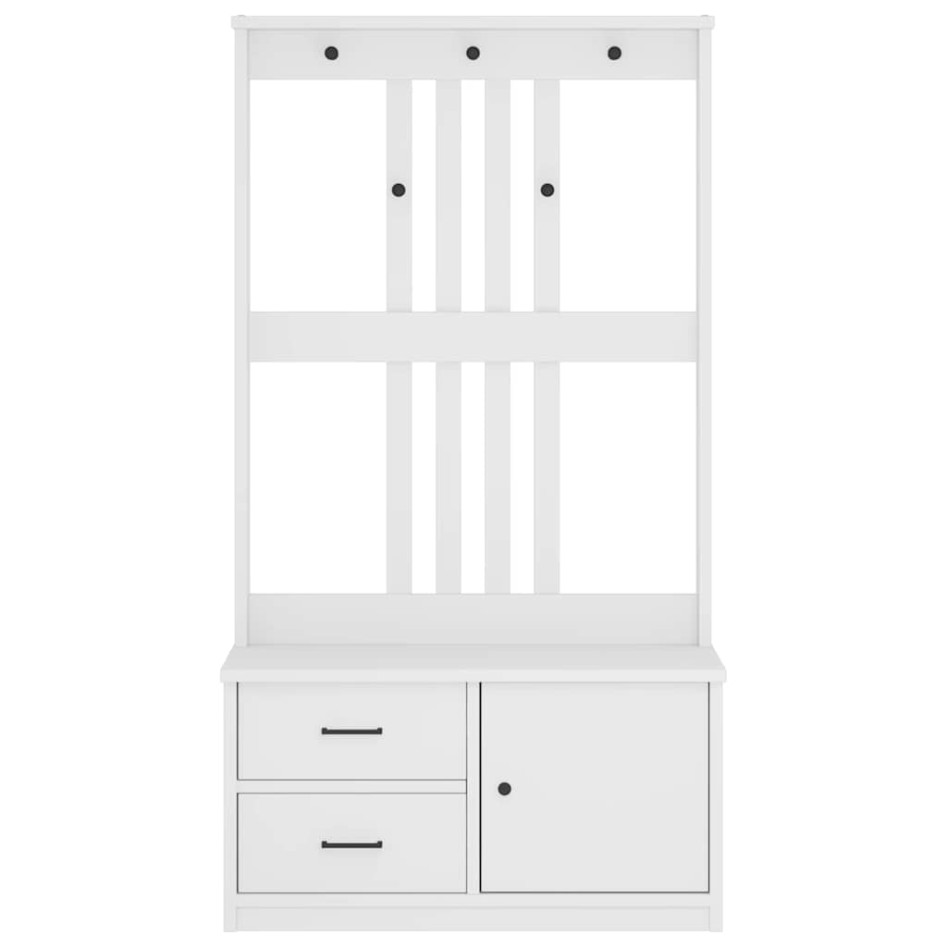 Perchero de entrada SANDENS madera pino blanco 87x40x159,5