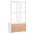 Perchero de entrada SANDENS madera pino blanco 87x40x159,5