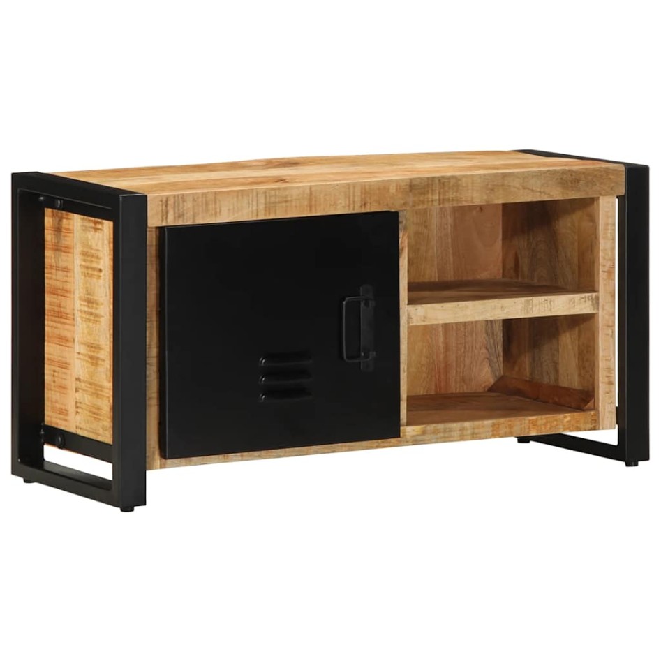 Mueble de TV madera maciza de mango rugosa 80x30x40