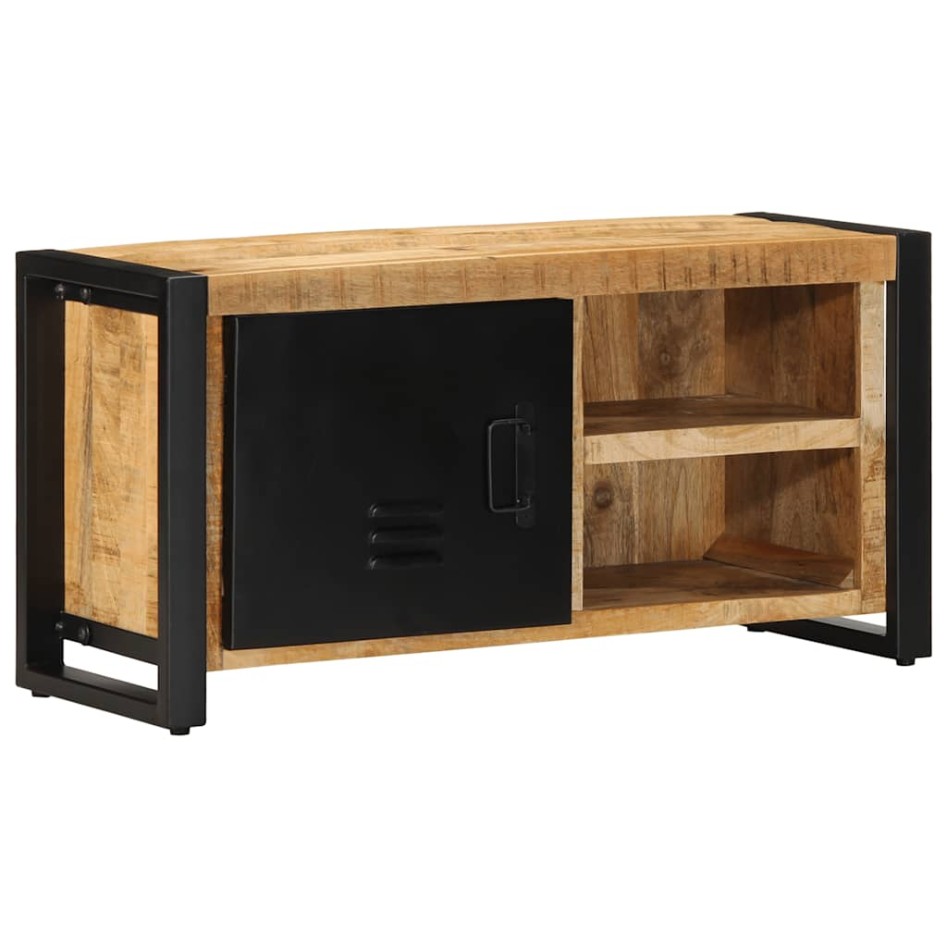 Mueble de TV madera maciza de mango rugosa 80x30x40