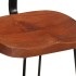 Taburetes de barra 2 uds madera maciza de mango 49x43x79