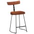Taburetes de barra 2 uds madera maciza de mango 49x43x79