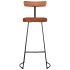 Taburetes de barra 2 uds 49x43x103 cm madera maciza de