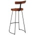 Taburetes de barra 2 uds 49x43x103 cm madera maciza de