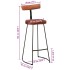 Taburetes de barra 2 uds 49x43x103 cm madera maciza de