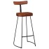 Taburetes de barra 2 uds 49x43x103 cm madera maciza de