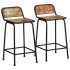 Taburetes de barra 2 uds 46x35,5x80 madera maciza