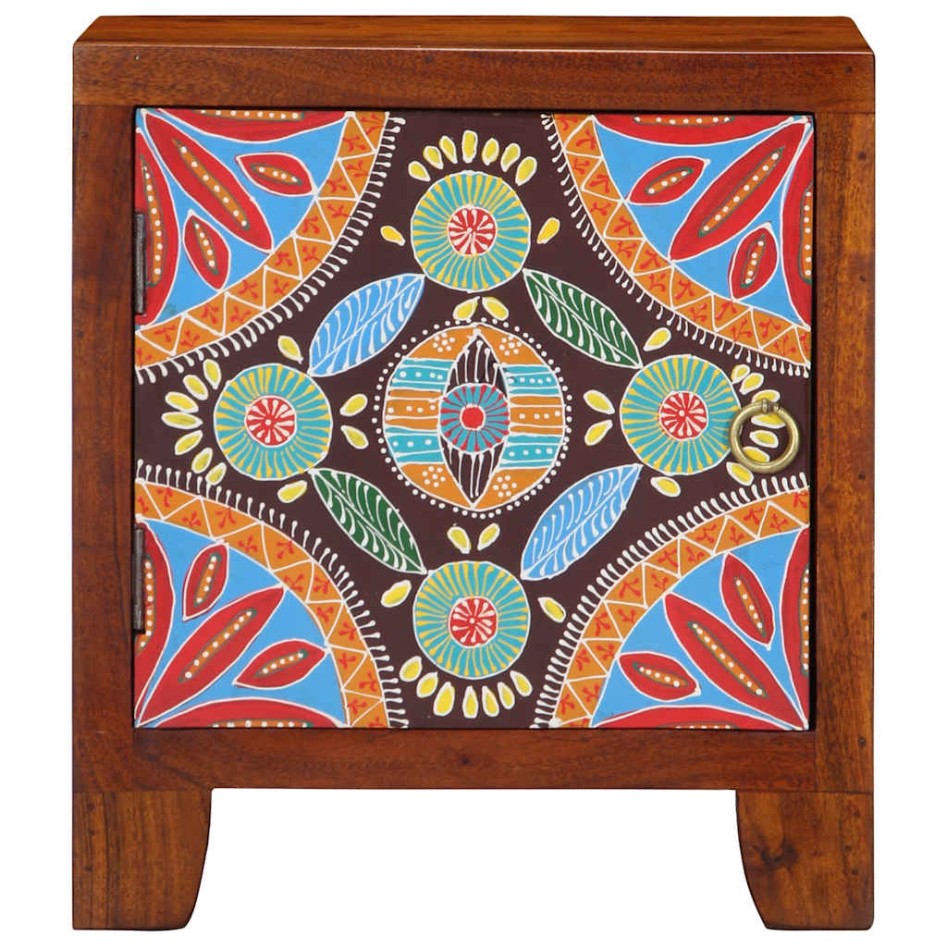 Mesita de noche 2 uds 40x30x45 cm madera maciza de