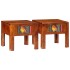 Mesita de noche 2 uds 40x40x36 cm madera maciza de
