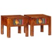 Mesita de noche 2 uds 40x40x36 cm madera maciza de acacia