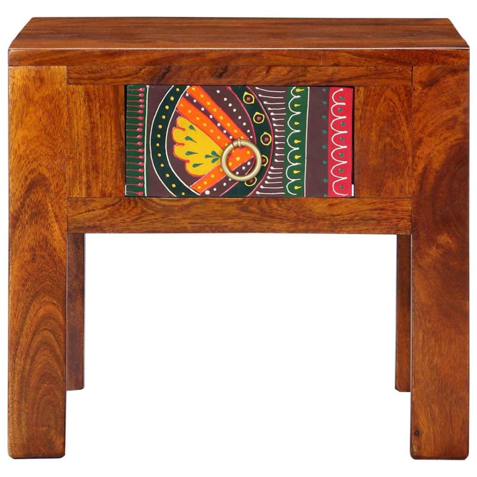 Mesita de noche 2 uds 40x40x36 cm madera maciza de