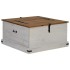 Baúl de almacenamiento HALDEN blanco 91x91x47 cm madera