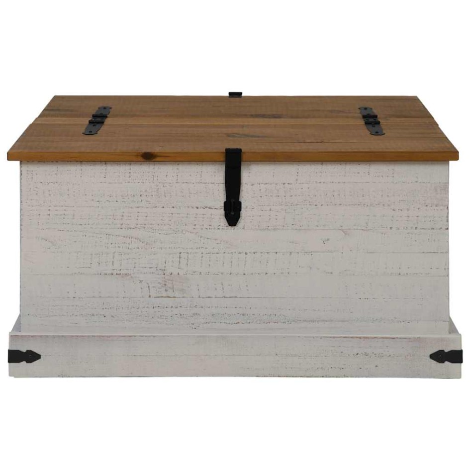 Baúl de almacenamiento HALDEN blanco 91x91x47 cm madera