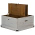 Baúl de almacenamiento HALDEN blanco 91x91x47 cm madera