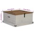 Baúl de almacenamiento HALDEN blanco 91x91x47 cm madera