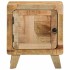 Mesita de noche de madera maciza de mango rugosa 40x32x46