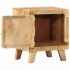 Mesita de noche de madera maciza de mango rugosa 40x32x46