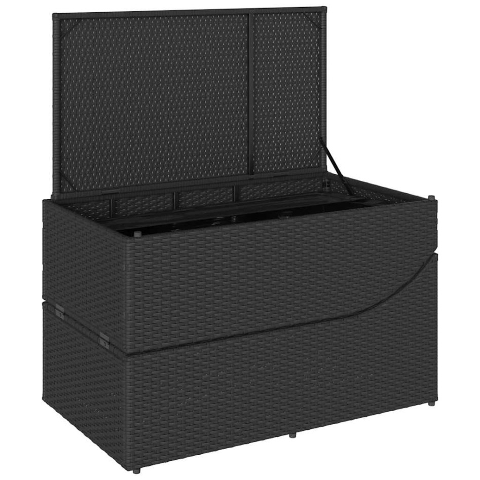 Tumbona plegable con cojín y espacio ratán sintético