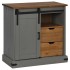 Aparador HALDEN con puerta corredera gris 80x40x80
