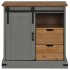 Aparador HALDEN con puerta corredera gris 80x40x80