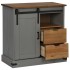 Aparador HALDEN con puerta corredera gris 80x40x80