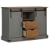 Aparador HALDEN 2 puertas correderas gris 112x40x80