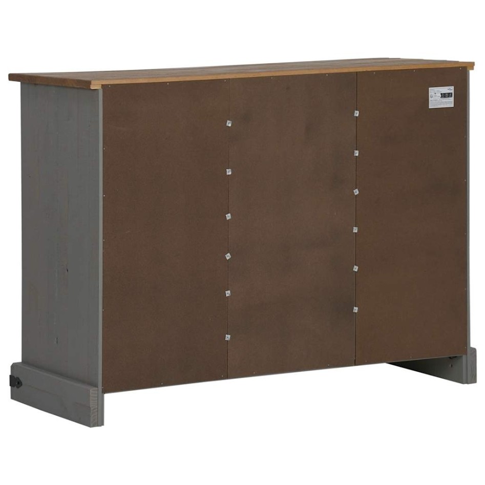 Aparador HALDEN 2 puertas correderas gris 112x40x80