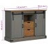 Aparador HALDEN 2 puertas correderas gris 112x40x80