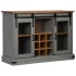 Aparador HALDEN 2 puertas correderas gris 112x40x80