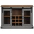 Aparador HALDEN 2 puertas correderas gris 112x40x80