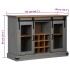 Aparador HALDEN 2 puertas correderas gris 112x40x80