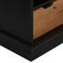 Mueble de TV HALDEN con puerta corredera negro 110x40x60