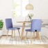 Sillas de comedor 2 uds tela azul