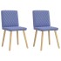 Sillas de comedor 2 uds tela azul